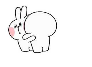 😭 bunny, cute, cartoon, animal, illustration, rabbit whatsapp sticker
