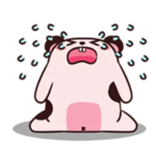 😢 pleurs, triste, hamster, larmes, dessin animé whatsapp sticker