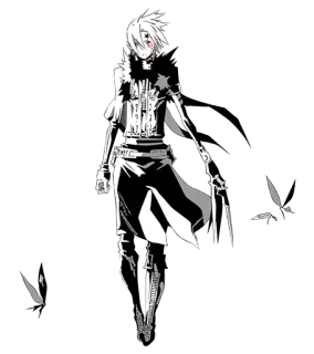 😢 Allen Walker D.Gray-man Anime, Manga, D.Gray-man, Allen Walker, Senjata, Hitam putih telegram sticker