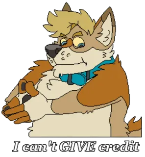 🤑 I can't GIVE credit dog, credit, cartoon, meme, anthropomorphic telegram sticker