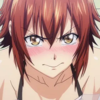 ⚓️ Anime, Irritada, Mulher, Lágrimas, Retrato, Close-up telegram sticker