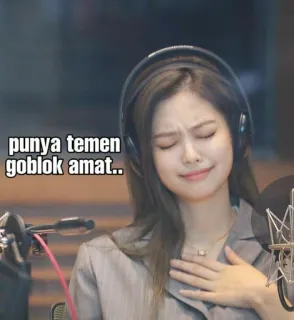 🙂 punya temen goblok amat.. meme, funny, expression, sarcastic, frustrated, annoyed telegram sticker