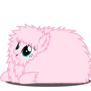 😍 pony, fluffy, pink, animal, cartoon, cute telegram sticker