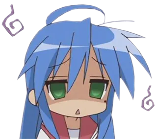 😣 Konata Izumi Lucky Star Anime, Personaje, Konata, Izumi, Lucky Star, Triste, Aburrido whatsapp sticker