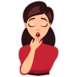 😒 ziewanie, zmęczony, znudzony, wyczerpany, śpiący whatsapp sticker
