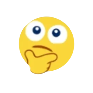 🤔 думаю, эмодзи, размышление, сомнение, вопрос, идея telegram sticker
