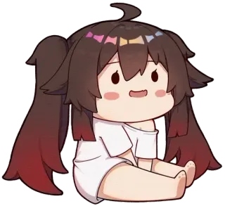 😬 Anime, Chibi, Lindo, Chica, Dibujo animado telegram sticker