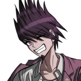 😁 Kaito Momota Danganronpa V3: Killing Harmony Anime, Trò chơi điện tử, Vũ trụ, Nụ cười, Tóc tím telegram sticker