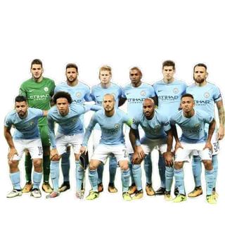 🥇 football, équipe, joueurs, sport, manchester city telegram sticker