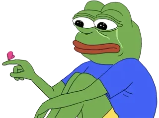 😢 Pepe the Frog pepe, pepe de kikker, kikker, verdrietig, huilen, meme, internet meme telegram sticker