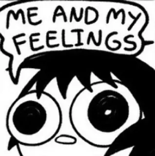🤧 ME AND MY FEELINGS desenho animado, sentimentos, expressão, quadrinhos, emoções whatsapp sticker