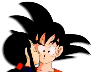 😹 Goku Dragon Ball アニメ, ドラゴンボール, 悟空, キス telegram sticker