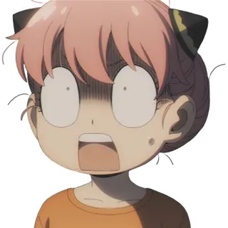 😨 Anya Forger Spy x Family anime, Spy x Family, Anya Forger, terkejut, kartun, gadis, lucu whatsapp sticker
