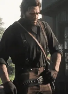 🤔 Arthur Morgan Red Dead Redemption 2 Western, Cowboy, Jeu vidéo, Homme, Homme telegram sticker