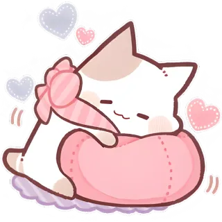 🤗 猫, かわいい, カワイイ, ハート, 愛, ステッカー whatsapp sticker