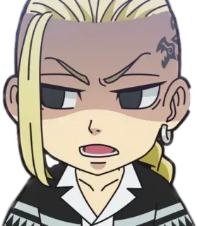 😁 Ken Ryūgūji Tokyo Revengers anime, manga, tokyo revengers, ken ryuguji, draken, kartun, marah telegram sticker
