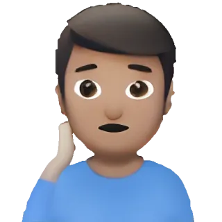 🥑 persona, emoji, pensando, pensieroso telegram sticker