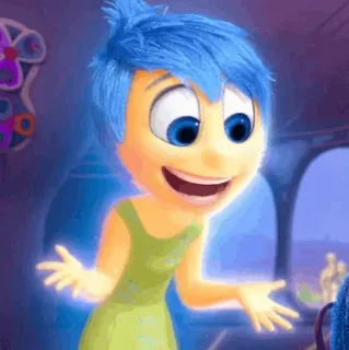 🤖 Joy Inside Out Gioia, Inside Out, Disney, Pixar, Emozione, Felice telegram sticker