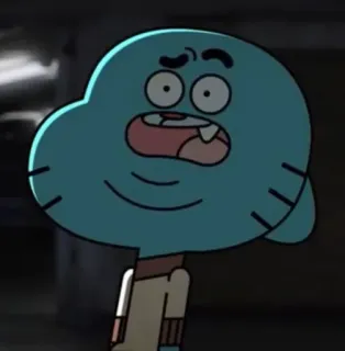 🤨 Gumball Watterson The Amazing World of Gumball kartun, kucing, lucu, biru, animasi telegram sticker