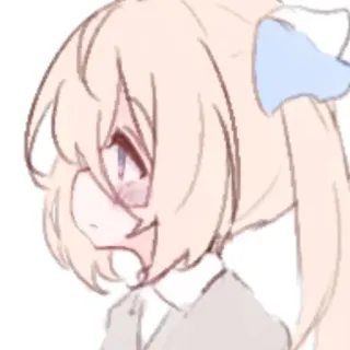 🧁 สาวอนิเมะ, การ์ตูน, สเก็ตช์, น่ารัก, ตัวละคร telegram sticker