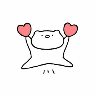 💕 orso, cuori, carino, cartoni animati, amore telegram sticker