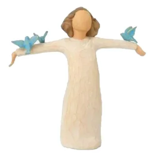 😀 figurine, saule, oiseau, paix, harmonie, femme, ange, amour, espoir telegram sticker