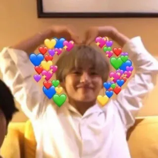 ❤️ amor, corazón, kpop, gesto de corazón, afecto, lindo, feliz whatsapp sticker