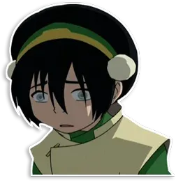 😞 Toph Beifong Avatar: The Last Airbender Dibujo animado, Anime, Toph, Avatar, Maestro tierra, Ciego, Triste whatsapp sticker