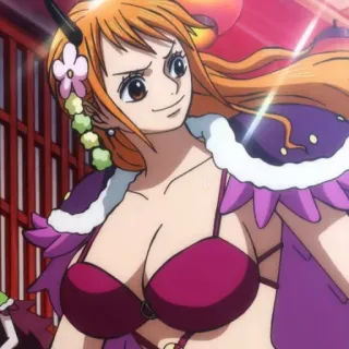 🥰 Nami One Piece 动漫, 漫画, 海盗, 草帽, 航海士 telegram sticker