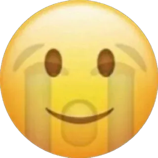 😭 อิโมจิ, มีความสุข, ร้องไห้, ใบหน้า, อารมณ์, การแสดงออก telegram sticker
