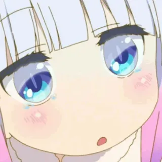 🍬 Kanna Kamui Miss Kobayashi's Dragon Maid 애니메이션, 만화, 드래곤, 귀여운, 카와이, 칸나, 칸나 카무이 whatsapp sticker