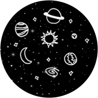 🖤 space, galaxy, planets, stars, universe, astronomy, celestial, cosmos telegram sticker