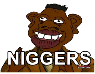 🍉 NIGGERS расистский, оскорбительный, оскорбление, язык вражды telegram sticker