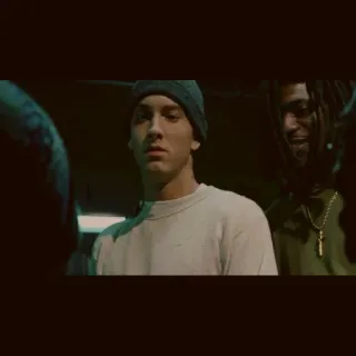 😏 Eminem 8 Mile Eminem, 8 Mile, film, hip hop, rap, Detroit, musica whatsapp sticker
