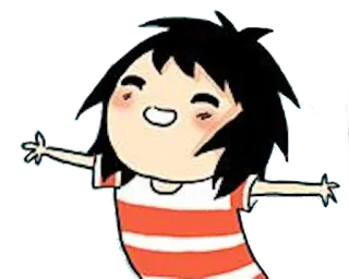 ☺️ Kartun, Senang, Anime, Ilustrasi, Lucu, Gadis telegram sticker