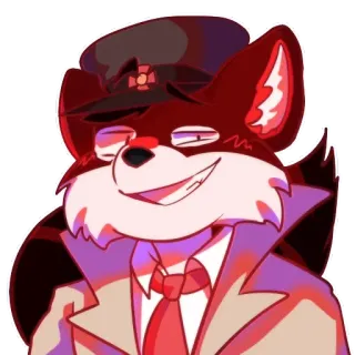 😏 퍼리, 여우, 캐릭터, 의인화, 만화 telegram sticker