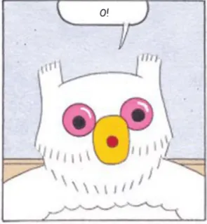 😳 o! Kartun, Burung hantu, Putih, Binatang, Lucu whatsapp sticker