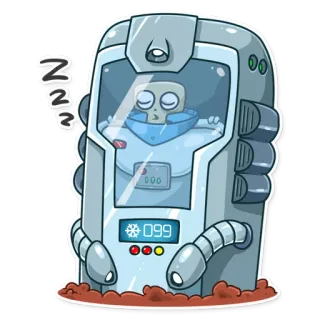 😴 ZZZZZ Kälteschlaf, schlafend, Alien, zzz, Schlaf, Kryogen whatsapp sticker