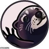 🤘 수달, 동물, 귀여운, 만화, 포유류, 해달, 털복숭이, 수생 동물 telegram sticker