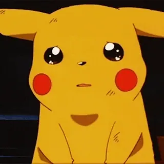 😥 Pikachu pokemon, pikachu, triste, carino, anime, cartoni animati telegram sticker