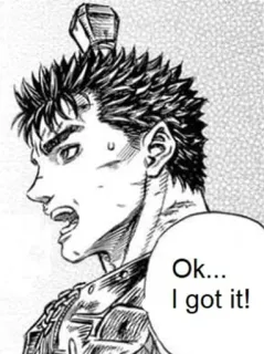 🖤 Ok... I got it! anime, manga, got it, ok whatsapp sticker