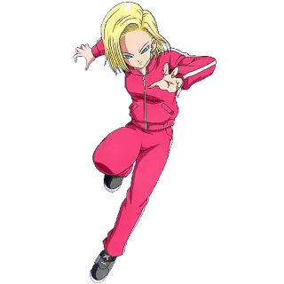 👊 Android 18 Dragon Ball android 18, dragon ball, anime, femmina, combattente telegram sticker