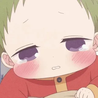 🥺 khóc, anime, buồn, em bé, hoạt hình, nước mắt telegram sticker