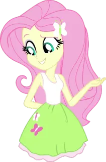 😅 Fluttershy My Little Pony fluttershy, my little pony, kartun, equestria girls, animasi, poni telegram sticker