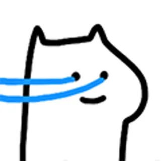 😺 Katze, weinend, traurig, einfach, Zeichnung, minimalistisch telegram sticker