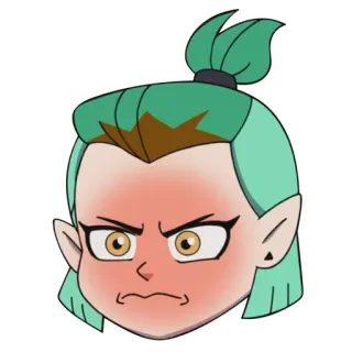 😡 Amity Blight The Owl House tức giận, anime, hoạt hình, Amity, Blight telegram sticker