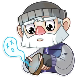 💸 homem, velho, fantasma, triste, desenho animado, personagem telegram sticker