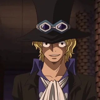 🔥 Sabo One Piece Anime, Personagem, Chapéu, Óculos, One Piece telegram sticker