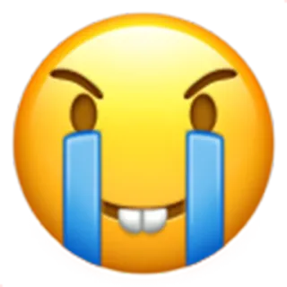 😭 emoji, crying, tears, expression, sad, yellow, face whatsapp sticker
