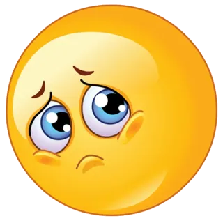 😒 traurig, emoji, weinen, weinend, gesicht, ausdruck, emotion telegram sticker